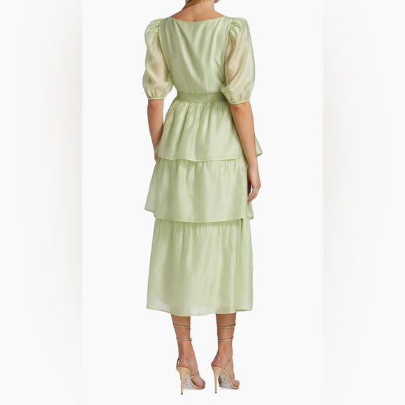 Wayf Tiered Midi Dress Mint Size M - Picture 10 of 14